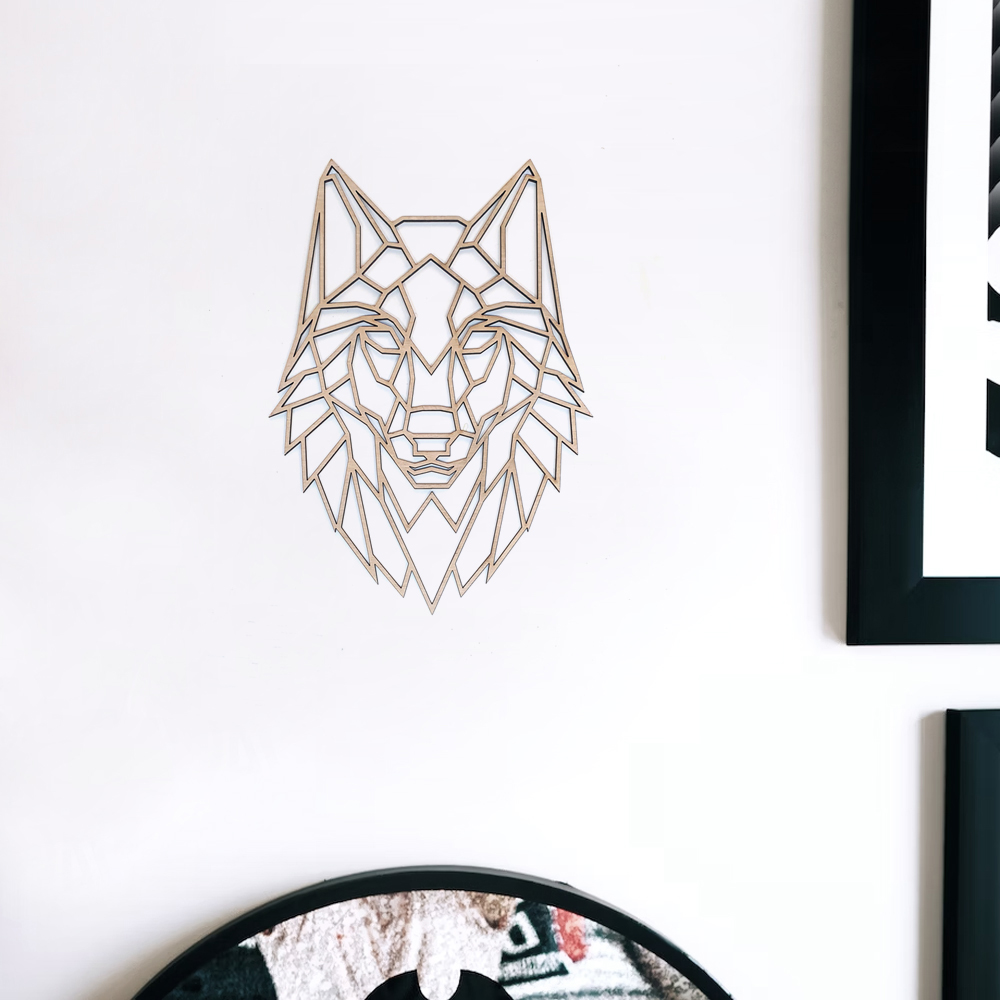 Geometric Wolf - Plywood